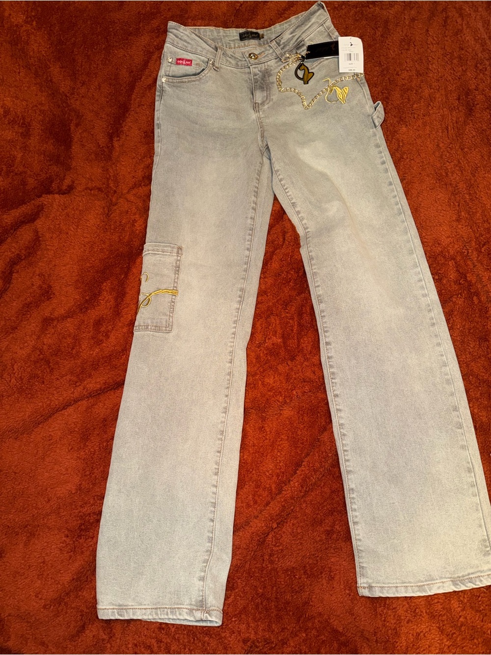 Light Wash Baby Phat Embroidered Women’s Jeans